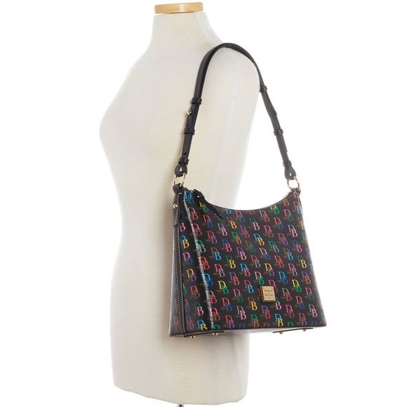 Dooney & Bourke DB75 Multi Hobo Shoulder Bag - Black - Picture 4 of 4
